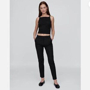 GAP Mid Rise Stretch Slim Straight Ankle Pants Black Size 10 #469007 RT$70 NEW